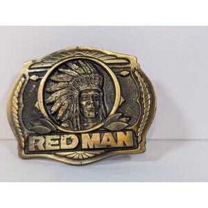 Red Man Tobacco Limited Edition Promotional Belt Buckle 1988